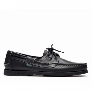 Paraboot Barth Men's Boat Shoes Black | CANADA 87592O