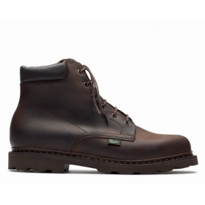 Paraboot Bergerac Men's Ankle Boots Dark Brown | CANADA 95164G