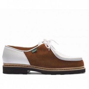 Paraboot Michael Men's Derby Shoes White / Brown | CANADA 90467C