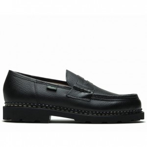 Paraboot Reims Men's Loafers Black | CANADA 06872W