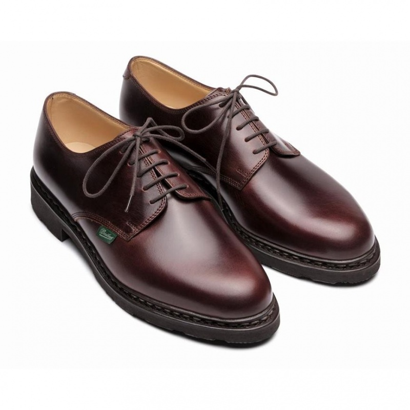 Paraboot Arles Men's Derby Shoes Burgundy | CANADA 42189L