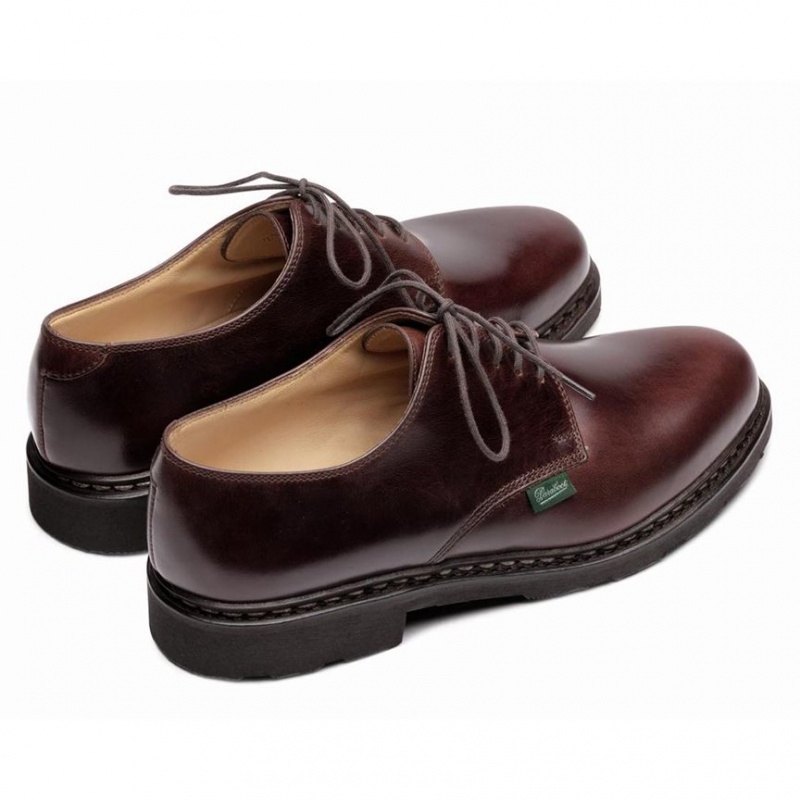 Paraboot Arles Men's Derby Shoes Burgundy | CANADA 42189L