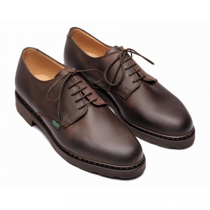 Paraboot Arles Men's Derby Shoes Dark Brown | CANADA 49670U