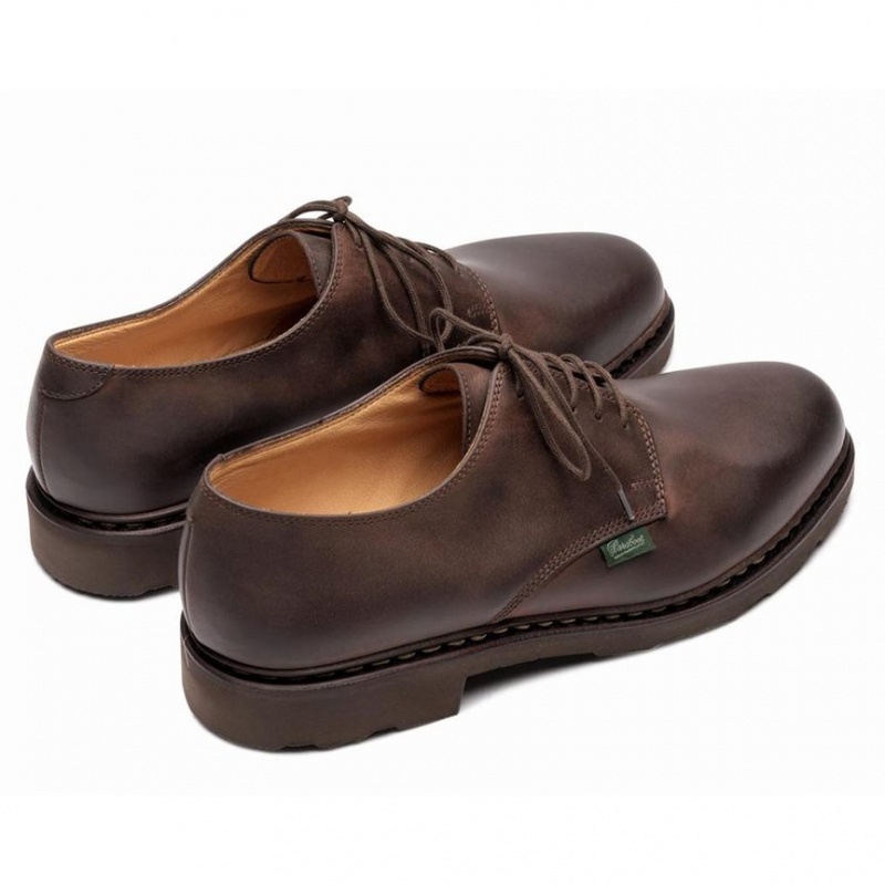 Paraboot Arles Men's Derby Shoes Dark Brown | CANADA 49670U