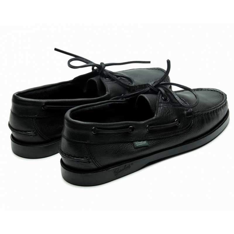 Paraboot Barth Men's Boat Shoes Black | CANADA 08125R