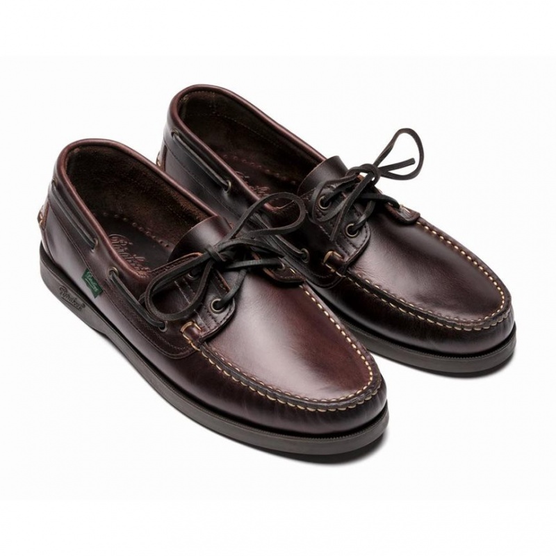 Paraboot Barth Men's Boat Shoes Burgundy | CANADA 90285V