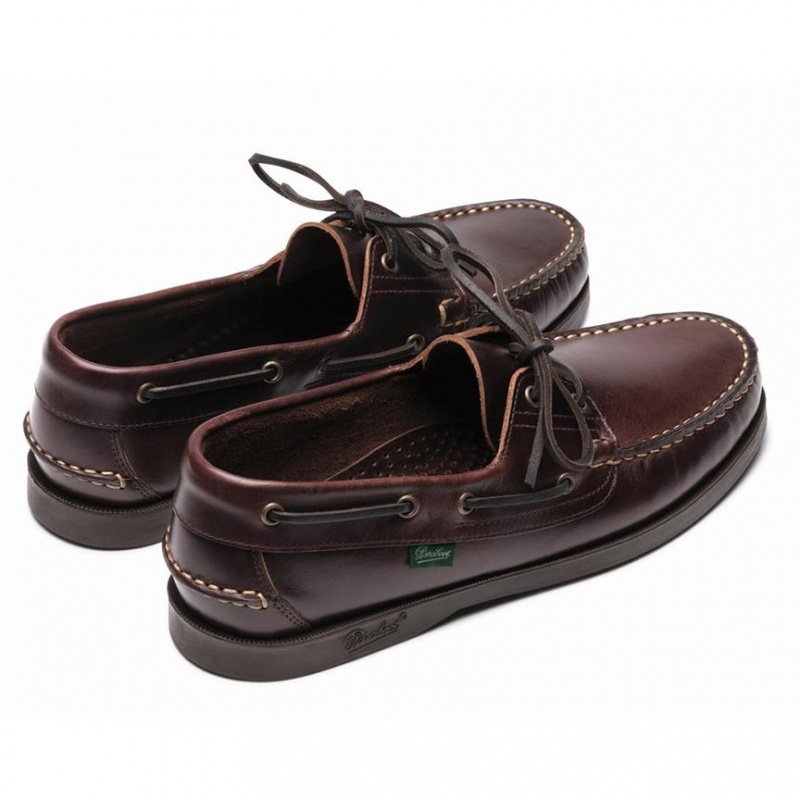 Paraboot Barth Men's Boat Shoes Burgundy | CANADA 90285V