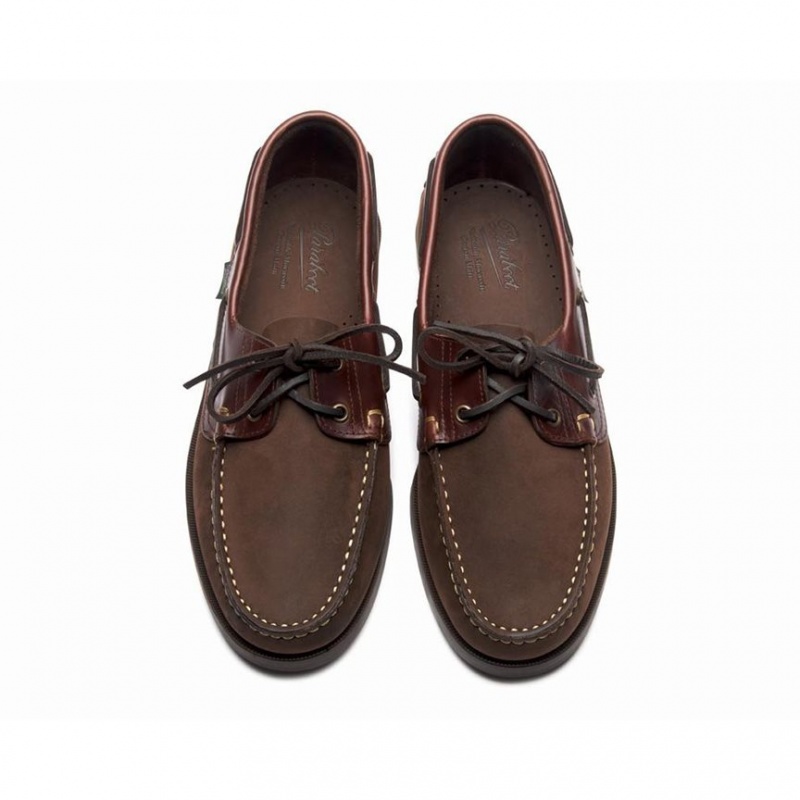 Paraboot Barth Men's Boat Shoes Dark Brown | CANADA 95830T