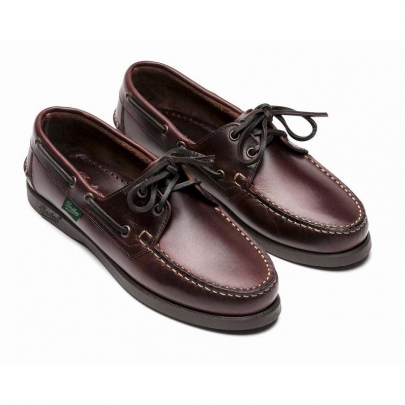 Paraboot Barth Women's Boat Shoes Burgundy | CANADA 41097L