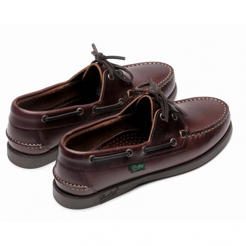 Paraboot Barth Women's Boat Shoes Burgundy | CANADA 41097L