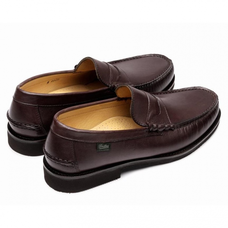 Paraboot Brighton Men's Loafers Dark Brown | CANADA 34021Z