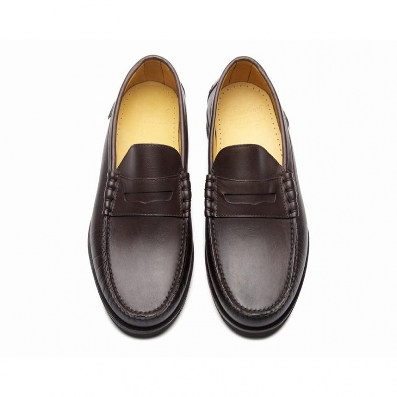 Paraboot Brighton Men's Loafers Dark Brown | CANADA 34021Z