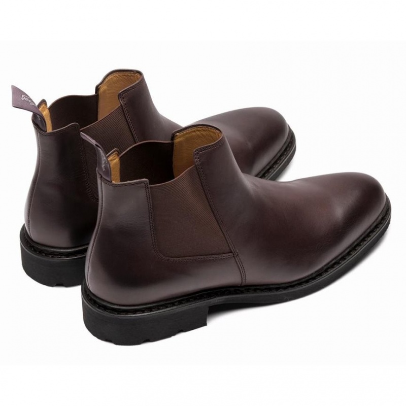 Paraboot Chamfort Men's Ankle Boots Dark Brown | CANADA 39671T