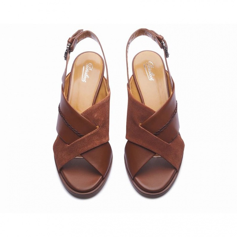 Paraboot Elbe Women's Sandals Brown | CANADA 25479S