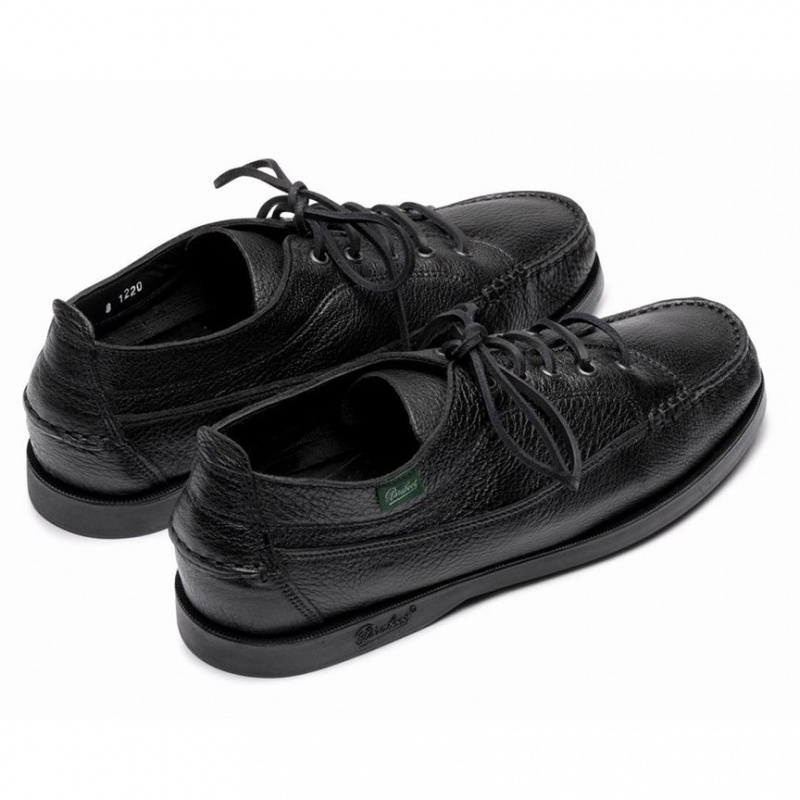 Paraboot Malibu Men's Boat Shoes Black | CANADA 45318P