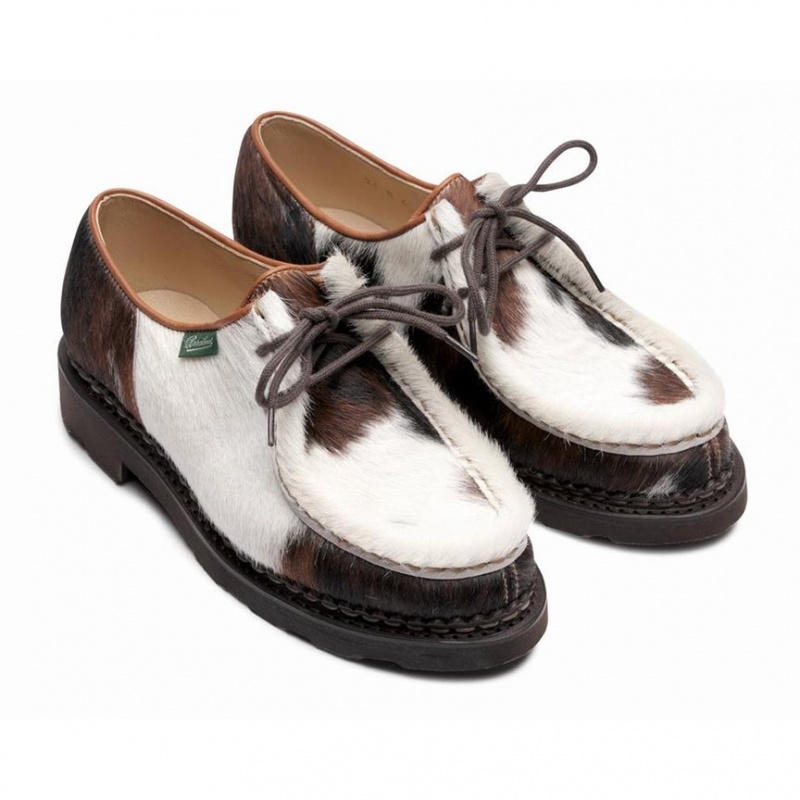 Paraboot Michael Full Pl Women's Derby Shoes White / Brown | CANADA 94207C