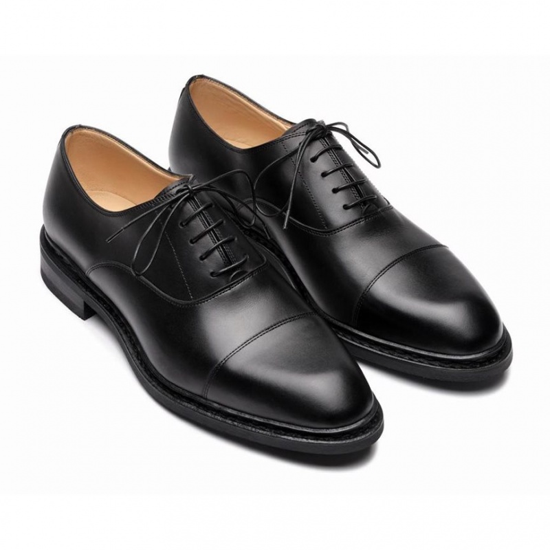 Paraboot Montaigne Men's Oxfords Shoes Black | CANADA 45803U