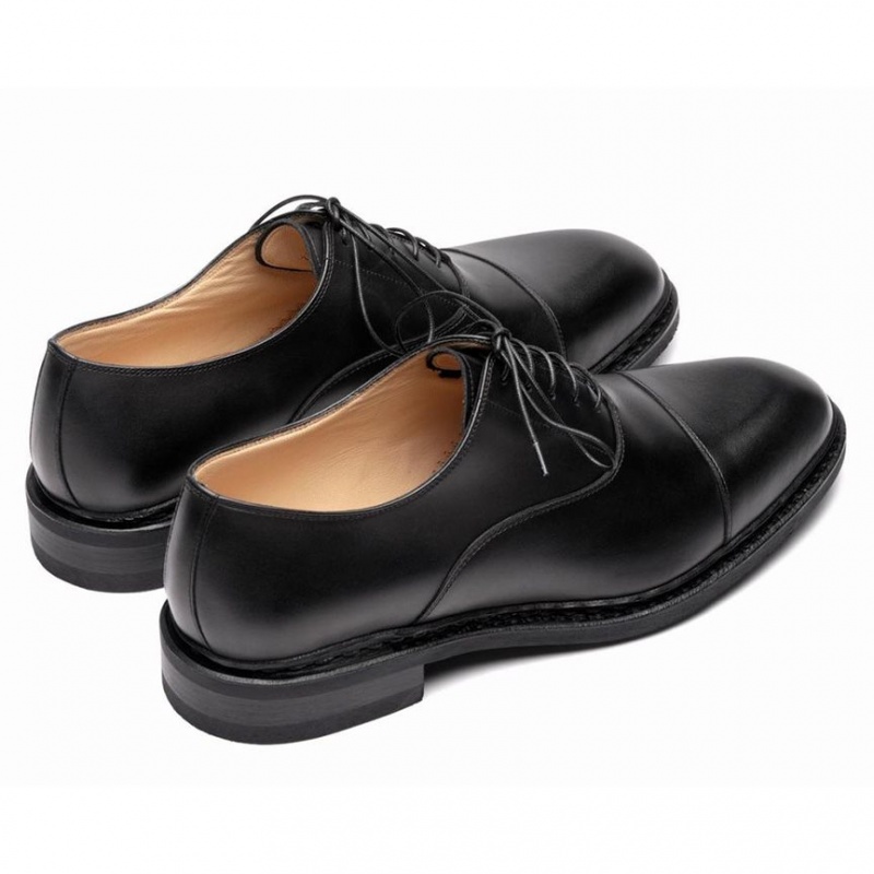 Paraboot Montaigne Men's Oxfords Shoes Black | CANADA 45803U