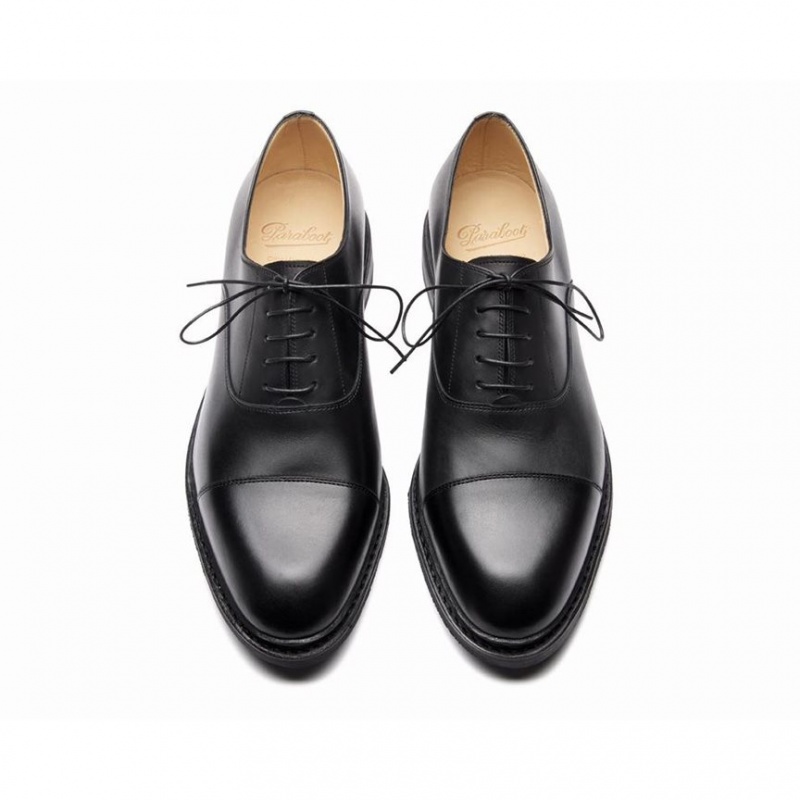 Paraboot Montaigne Men's Oxfords Shoes Black | CANADA 45803U