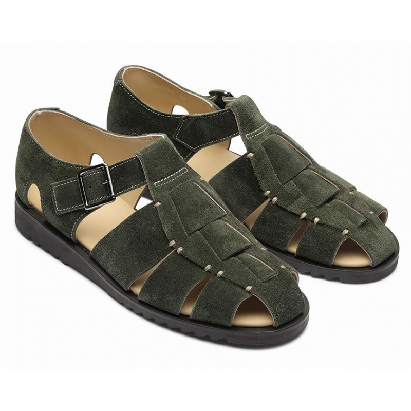 Paraboot Pacific Men's Sandals Green | CANADA 62735M