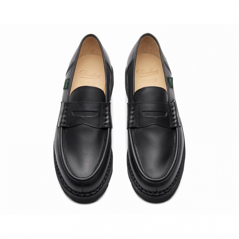 Paraboot Reims Men's Loafers Black | CANADA 48069K