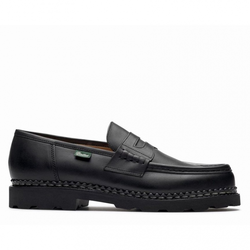 Paraboot Reims Men\'s Loafers Black | CANADA 48069K