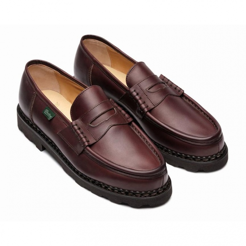 Paraboot Reims Men's Loafers Dark Brown | CANADA 48519O