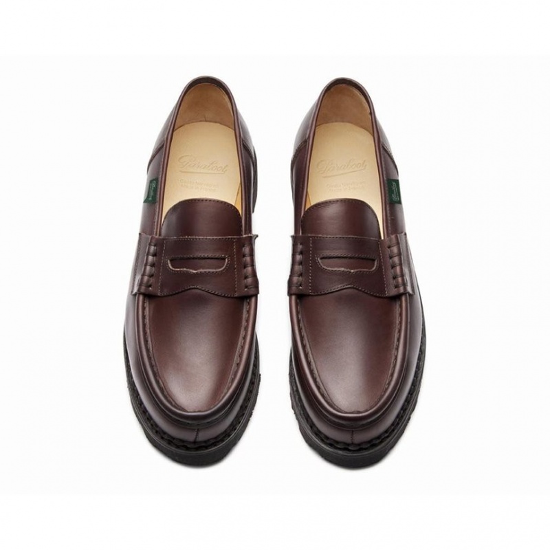 Paraboot Reims Men's Loafers Dark Brown | CANADA 48519O